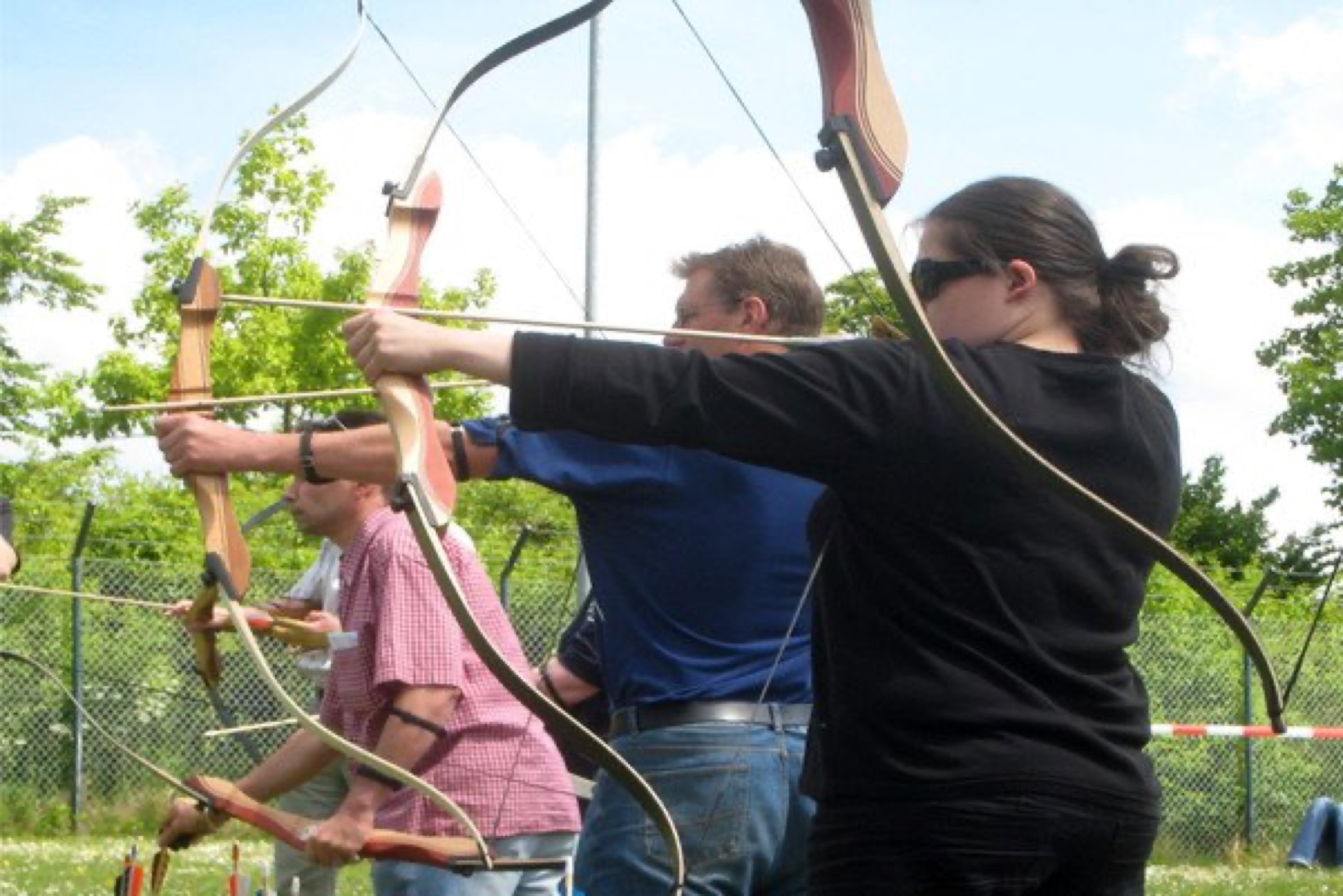 Bogenschießen: Zielscheibe während des Teamevents